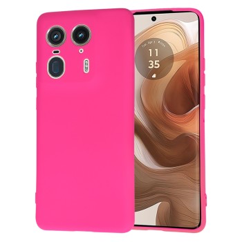 Husa Premium din Silicon pentru Motorola Edge 50 Ultra - SoftFlex, Microfibra, Hot Pink