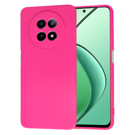Husa Premium din Silicon pentru Realme 12 / 12x - SoftFlex, Microfibra, Hot Pink