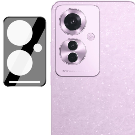 Folie Protectie Camera pentru Oppo Reno11 F - 9H Sticla Securizata, Anti Explozie, Negru