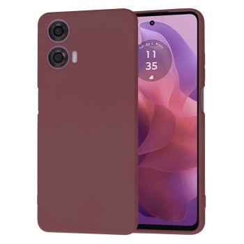 Husa Premium din Silicon pentru Motorola Moto G24 - SoftFlex, Microfibra, Plum Red