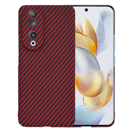 Husa Slim Carbon pentru Honor 90 - Protectie Premium FiberShell, Red