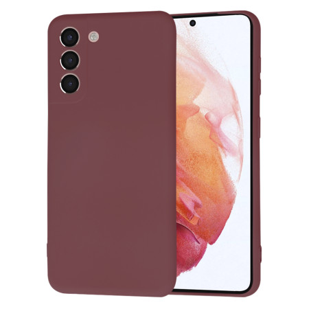 Husa Premium din Silicon pentru Samsung Galaxy S21 5G - SoftFlex, Microfibra, Plum Red