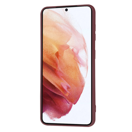 Husa Premium din Silicon pentru Samsung Galaxy S21 5G - SoftFlex, Microfibra, Plum Red