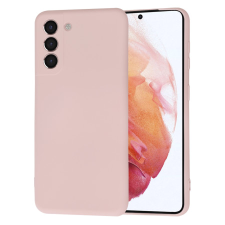 Husa Premium din Silicon pentru Samsung Galaxy S21 5G - SoftFlex, Microfibra, Pink Sand