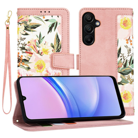 Husa FlipCraft pentru Samsung Galaxy A15 4G / A15 5G - Protectie 360, Design Floral, Sweetheart Pink