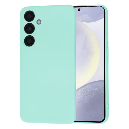 Husa Premium pentru Samsung Galaxy S24 Plus - SoftFlex, Microfibra, Sea Blue