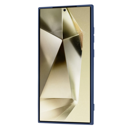 Husa Premium pentru Samsung Galaxy S24 Ultra - SoftFlex, Microfibra, Navy Blue