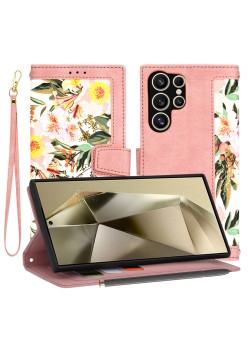 Husa pentru Samsung Galaxy S25 Ultra - FlipCraft - Design Floral -  Sweetheart Pink