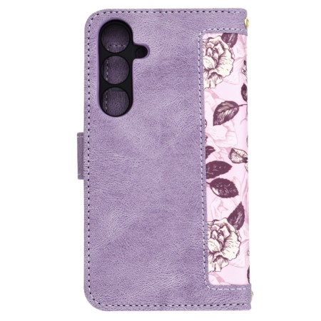 Husa pentru Samsung Galaxy S25 Plus - FlipCraft - Design Floral - Mysterious Purple