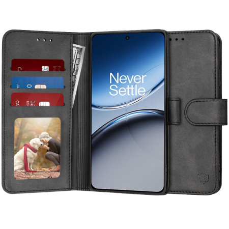 Husa Tip Carte pentru OnePlus Nord 4, Protectie Completa 360, Black