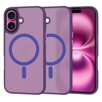 Husa pentru iPhone 16 Plus - HaloFrost, PRO Grip, Deep Purple