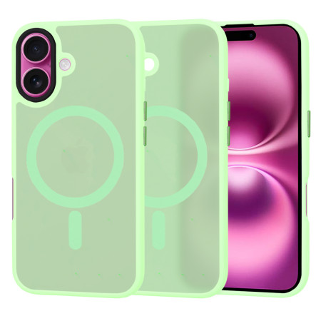 Husa pentru iPhone 16 Plus - HaloFrost, PRO Grip, Light Green