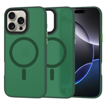 Husa pentru iPhone 16 Pro Max - HaloFrost, PRO Grip, Midnight Green