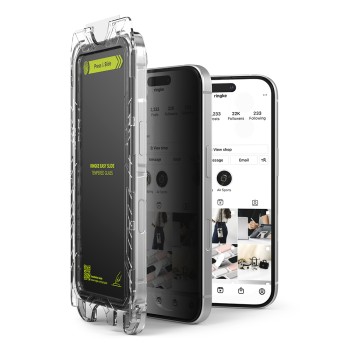Folie pentru iPhone 16 Pro (set 2) - Ringke Easy Slide Tempered Glass - Privacy