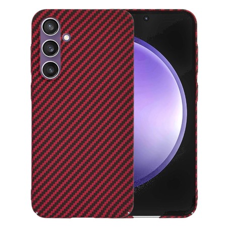 Husa pentru Samsung Galaxy S25 - CarbonFiber Slim - Red
