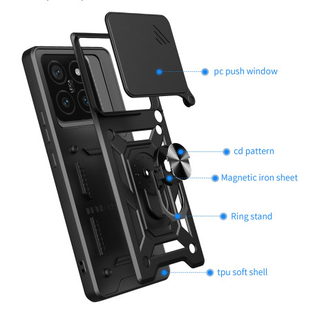 Husa pentru Xiaomi 14T Pro - Privacy CamShield - Black