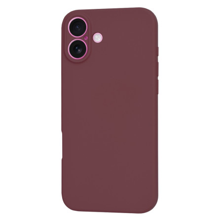 Husa Premium pentru iPhone 16 Plus - SoftFlex, Microfibra in interior, Plum Red