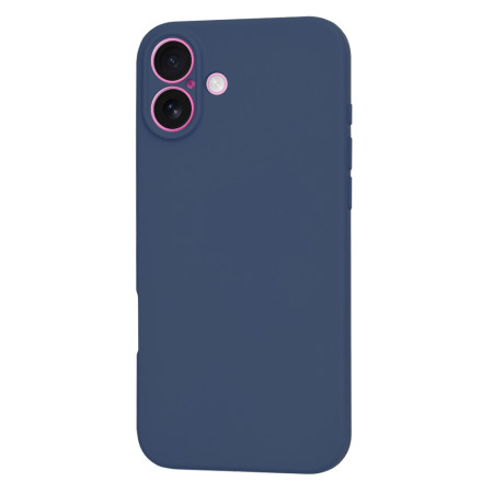 Husa Premium pentru iPhone 16 Plus - SoftFlex, Microfibra in interior, Navy Blue