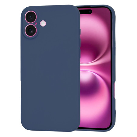 Husa Premium pentru iPhone 16 Plus - SoftFlex, Microfibra in interior, Navy Blue