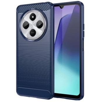 Husa Carbon pentru Xiaomi Redmi 14C, Tech Protects Anti-Soc, Blue