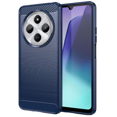 Husa Carbon pentru Xiaomi Redmi 14C, Tech Protects Anti-Soc, Blue