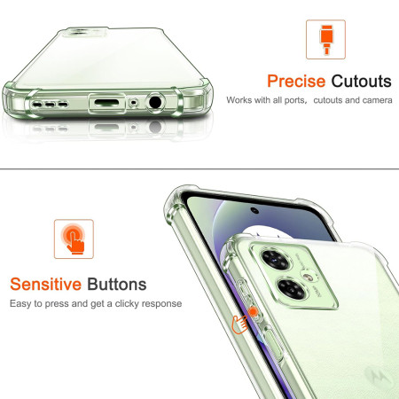 Husa Antisoc pentru Motorola Moto G55, AirBag PRO, Clear