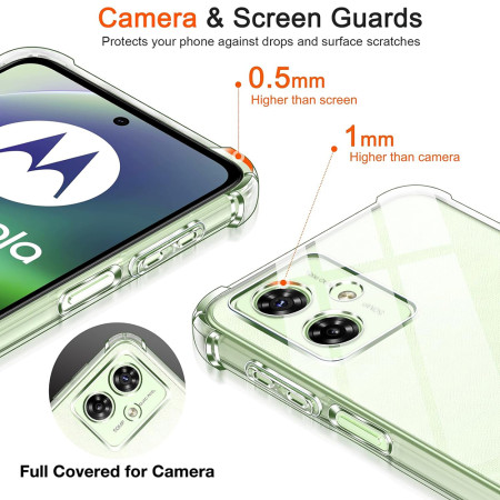Husa Antisoc pentru Motorola Moto G55, AirBag PRO, Clear