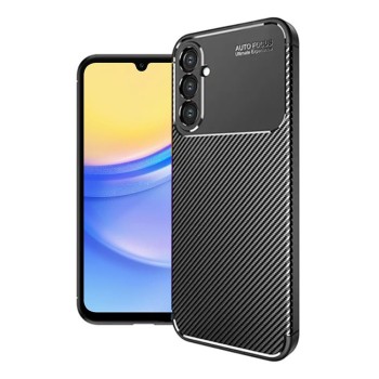 Husa pentru Samsung Galaxy A16, CarbonFiber, Premium, Black