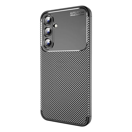 Husa pentru Samsung Galaxy A16, CarbonFiber, Premium, Black