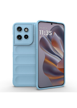 Husa Antisoc pentru Motorola Edge 50 Neo / Motorola ThinkPhone 25, Margini Striate, Magic Shield, Bleu