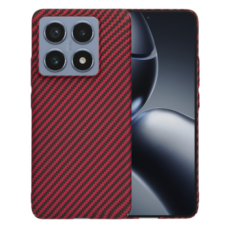 Husa pentru Xiaomi 14T Pro - CarbonFiber Slim - Red