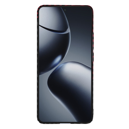 Husa pentru Xiaomi 14T Pro - CarbonFiber Slim - Red Vortex