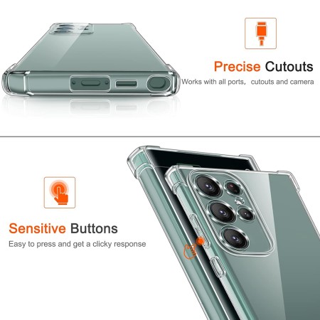 Husa Antisoc pentru Samsung Galaxy S25 Ultra, AirBag, Clear