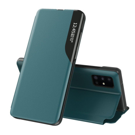 Husa Flip Smart View compatibila Honor 90 Lite, tip Carte, Verde