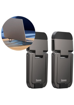 Set Cleme Pliabile Suport Laptop, Baseus LUZC000013, Fixare Adeziva, Gray