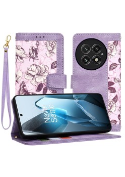 Husa pentru OnePlus 13 - FlipCraft - Design Floral - Mysterious Purple