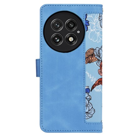 Husa pentru OnePlus 13 - FlipCraft - Design Floral - Vibrant Blue