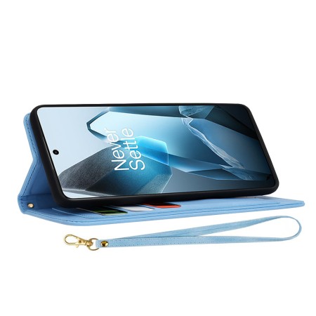 Husa pentru OnePlus 13 - FlipCraft - Design Floral - Vibrant Blue