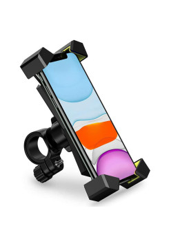 Suport telefon bicicleta, motocicleta, scuter, 4,7 pana la 6,5 inci, Structura Metalica, Negru