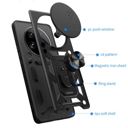 Husa pentru Honor Magic7 Lite / X9c - CamShield - Black