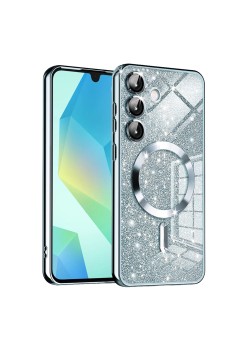 Husa pentru Samsung Galaxy A16, Glitter MagSafe, Atasare Magnetica, Light Blue