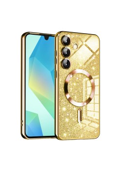 Husa pentru Samsung Galaxy A16, Glitter MagSafe, Atasare Magnetica, Gold