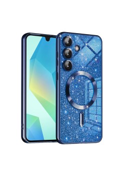 Husa pentru Samsung Galaxy A16, Glitter MagSafe, Atasare Magnetica, Deep Blue