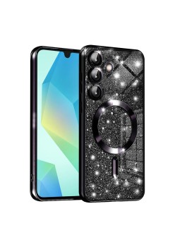 Husa pentru Samsung Galaxy A16, Glitter MagSafe, Atasare Magnetica, Black