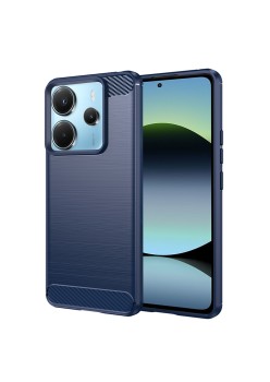 Husa Carbon pentru Xiaomi Redmi Note 14 4G, Tech Protects, Blue