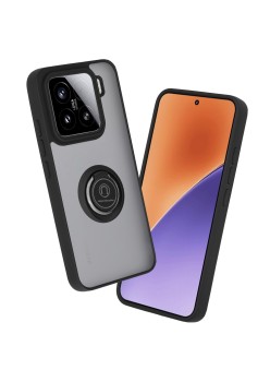 Husa pentru Xiaomi 15 - Magnet Auto și Inel Rotativ, Premium, Negru
