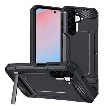 Husa Antisoc pentru Samsung Galaxy A56, Kickstand, Black