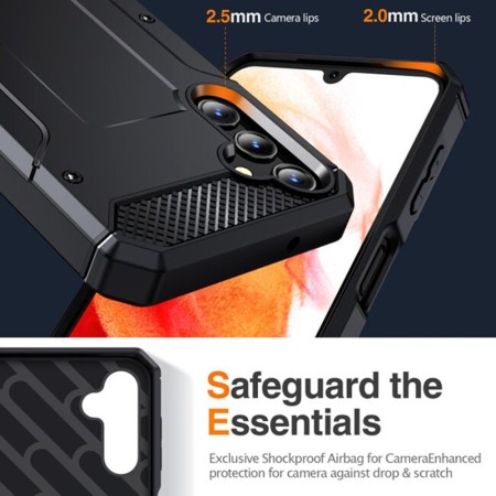 Husa Antisoc pentru Samsung Galaxy A36, Kickstand, Black