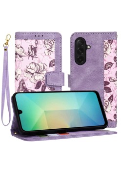 Husa pentru Samsung Galaxy A26 - FlipCraft - Design Floral -  Mysterious Purple