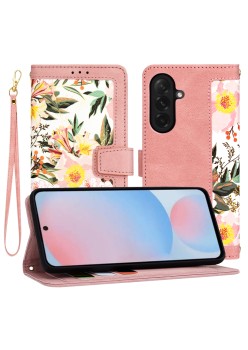 Husa pentru Samsung Galaxy A56 - FlipCraft - Design Floral - Sweetheart Pink
